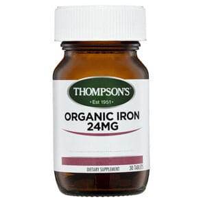 Thompson'S Organic Iron 24Mg 30 Tablets - Life Pharmacy Orewa