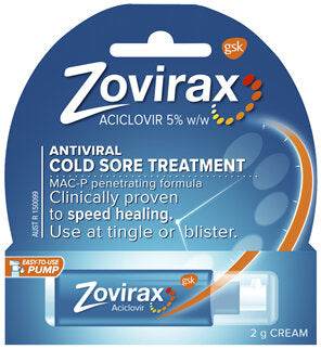 Zovirax Cold Sore Cream Pump 2 G - Life Pharmacy Orewa